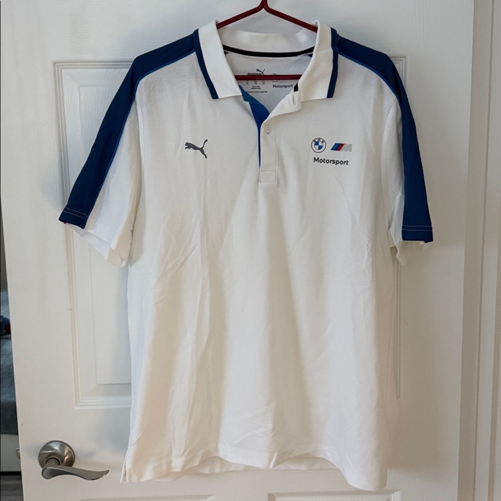 Puma BMW Motorsport White Cotton Blend Polo